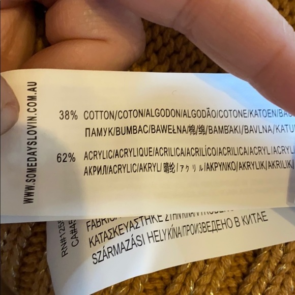 Somedays‎ Lovin gold metallic sweater dress small NWT - Picture 12 of 13